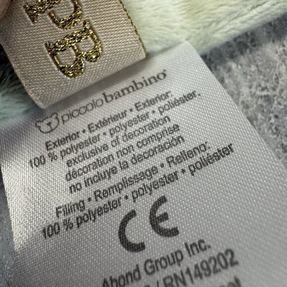 Piccolo Bambino Green Bear Striped Plush Lovey Baby Security Blanket Toy - Picture 5 of 8